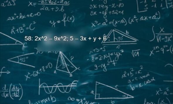 58: 2x^2 – 9x^2; 5 – 3x + y + 6